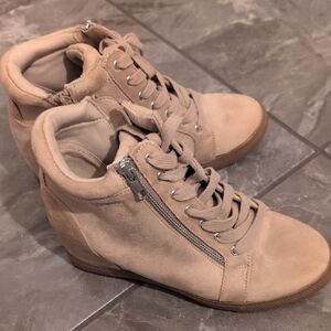 Maurices Beige High-Top Sneakers with Zipper